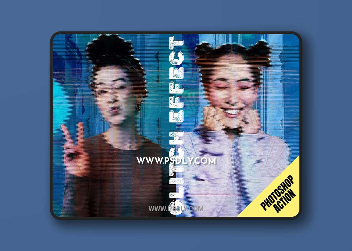 Glitch Grain Photoshop Effect Action 7KUR485 1 Glitch Grain Photoshop Effect Action 7KUR485