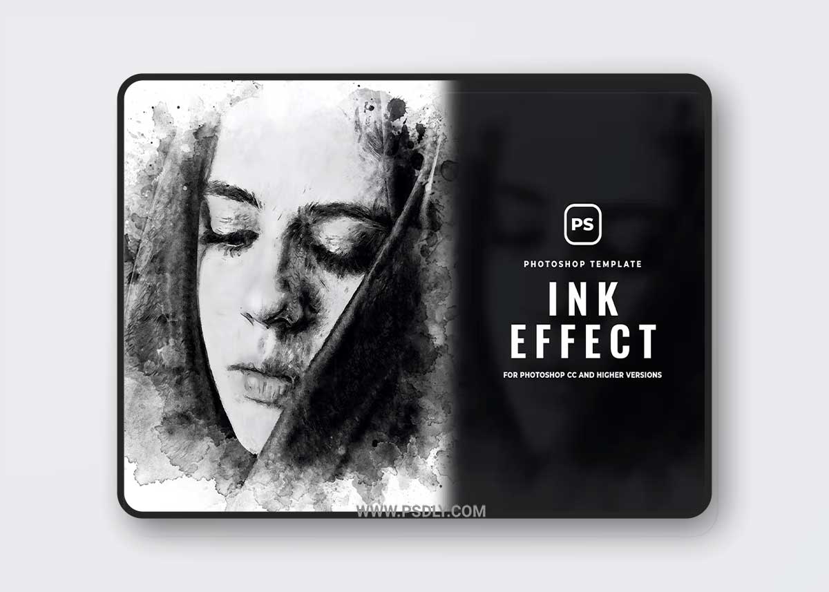 Ink Watercolor Effect Action Photoshop 1 Ink Watercolor Effect Action Photoshop