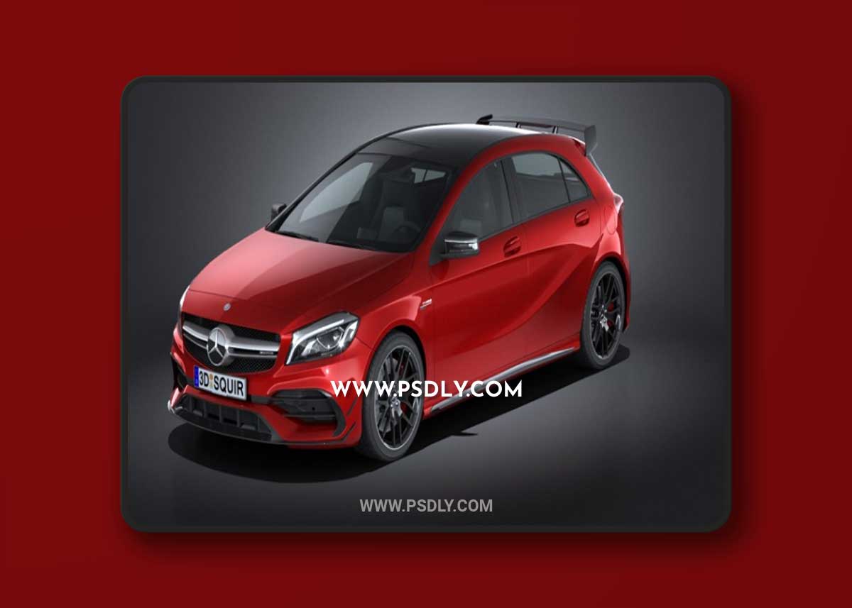 Mercedes-Benz A45 AMG 2017 3D Model 1 Mercedes-Benz A45 AMG 2017 3D Model