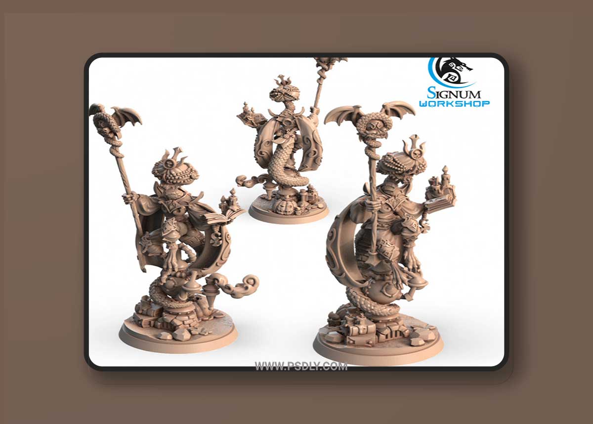 Sadaresh, the Great Ophidian Sorcerer 3D Model 1 Sadaresh, the Great Ophidian Sorcerer 3D Model