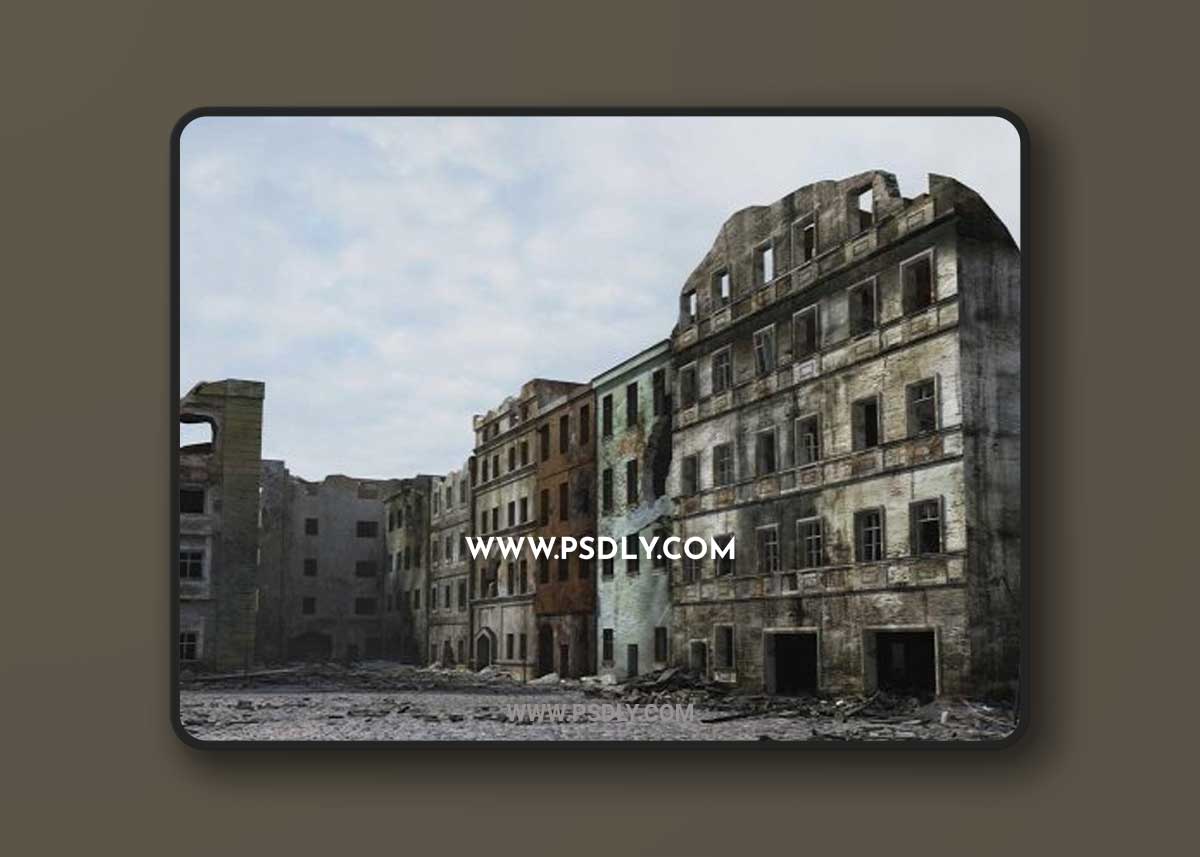 Turbosquid - Ruined City Warsaw WW2 1945 by 3dmKits 1 Turbosquid - Ruined City Warsaw WW2 1945 by 3dmKits