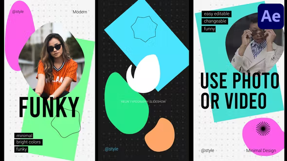 Videohive Neon Social Media Slideshow for After Effects 37321203 1 Videohive Neon Social Media Slideshow for After Effects 37321203