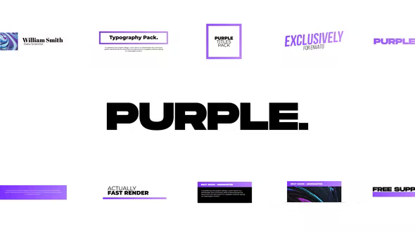Videohive Purple. - Titles Pack 37189465 1 Videohive Purple. - Titles Pack 37189465