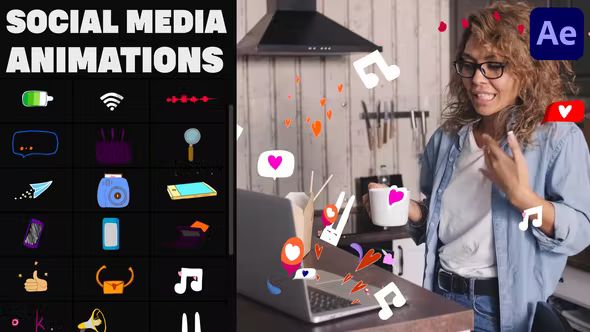 Videohive Social Media Stickers for After Effects 37206165 1 Videohive Social Media Stickers for After Effects 37206165