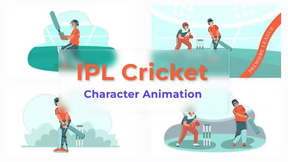 Videohive IPL Cricket Character Animation Scene Pack 37071413 1 Videohive IPL Cricket Character Animation Scene Pack 37071413