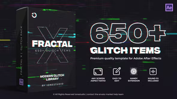 Videohive FRACTAL X | 650+ Glitch Pack 36865814 1 Videohive FRACTAL X | 650+ Glitch Pack 36865814