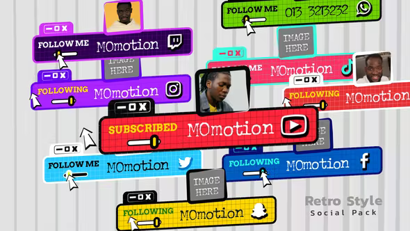 Videohive Retro Social - Subcribe 37121782 1 Videohive Retro Social - Subcribe 37121782