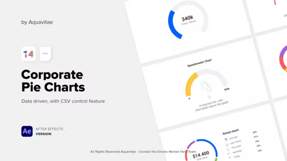 Videohive CSV Driven Corporate Pie Charts 37330905