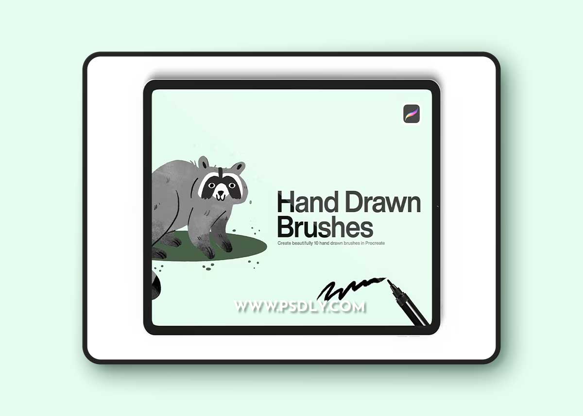 10 Hand Draw Brushes Procreate 1 10 Hand Draw Brushes Procreate