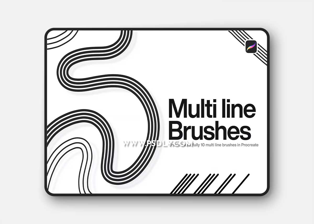 10 Multi Line Brushes Procreate XQNWXAG 1 10 Multi Line Brushes Procreate XQNWXAG