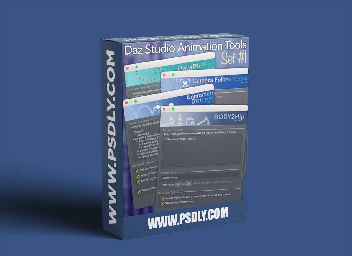 4 Animation Tools for Daz Studio 4.20 - Set 1 1 4 Animation Tools for Daz Studio 4.20 - Set 1