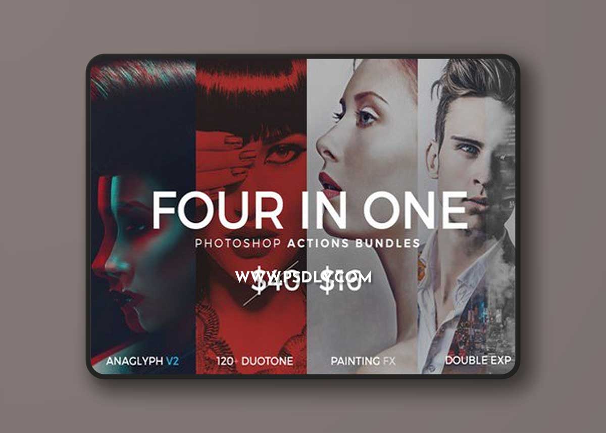 4 in 1 Photoshop Actions Bundles 1 4 in 1 Photoshop Actions Bundles