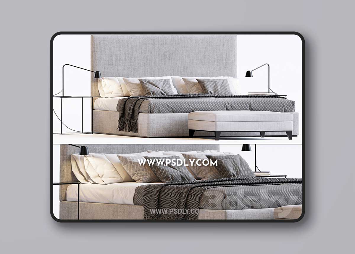 BED BY SOFA AND CHAIR COMPANY 19 3D Model 1 BED BY SOFA AND CHAIR COMPANY 19 3D Model