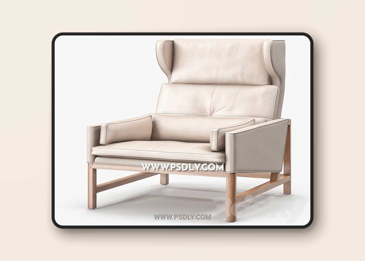 BassamFellows CB-51 Wing Back Lounge armchair 1 BassamFellows CB-51 Wing Back Lounge armchair