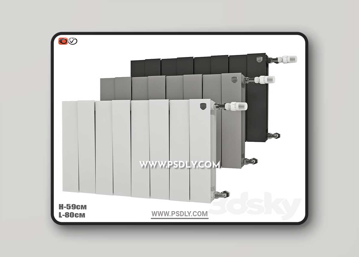 Bimetal radiator PIANOFORTE 3D Model 1 Bimetal radiator PIANOFORTE 3D Model