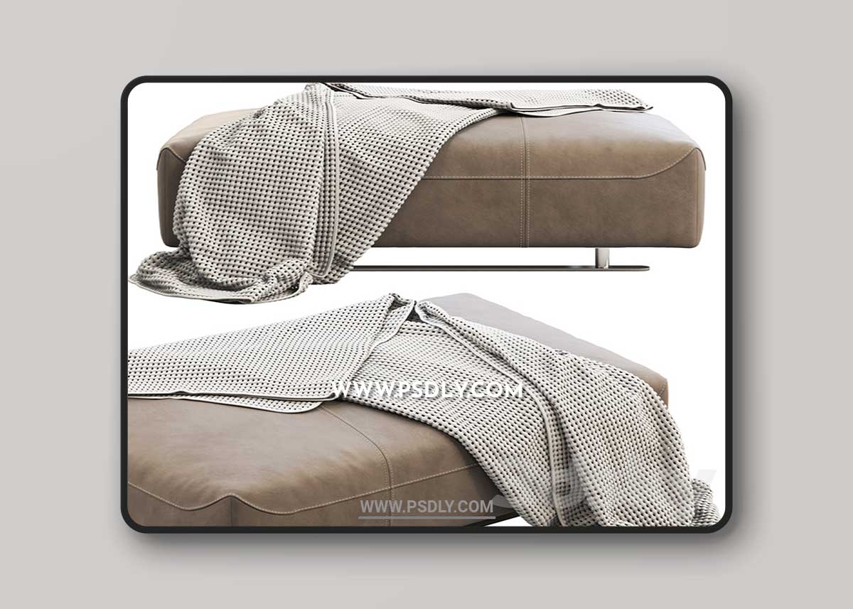 BoConcept Hampton footstool 3D Model 1 BoConcept Hampton footstool 3D Model