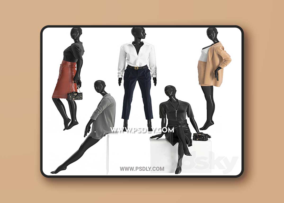 Business suits for women 3D Model 1 Business suits for women 3D Model