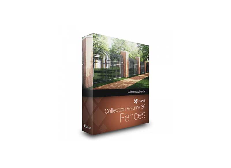 CGAxis - Vol. 36 Fences 3D Model 1 CGAxis - Vol. 36 Fences 3D Model