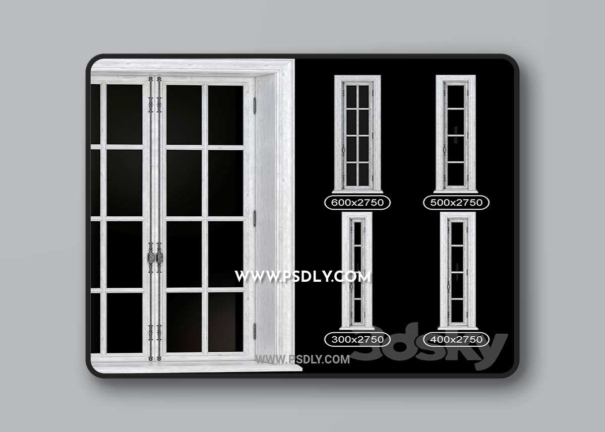 COLLECTION FRENCH WINDOWS 3D Model 1 COLLECTION FRENCH WINDOWS 3D Model