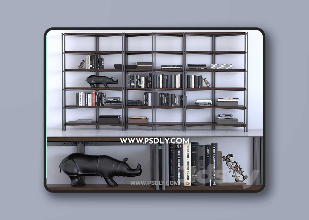 Cattelan Italia Bookcase Hudson 3D Model 1 Cattelan Italia Bookcase Hudson 3D Model