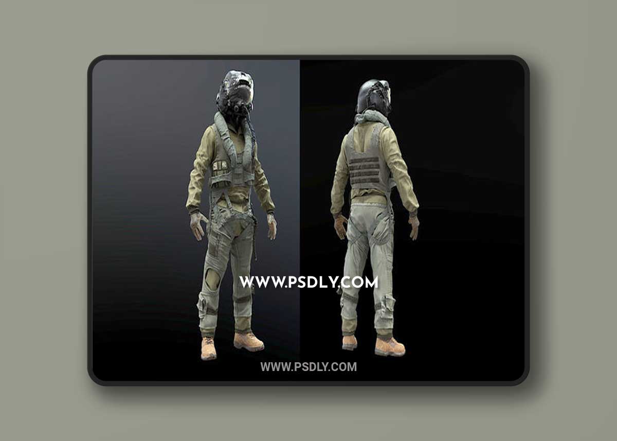 Cgtrader - FLIGHT SUIT F35 Pilot 3d model 1 Cgtrader - FLIGHT SUIT F35 Pilot 3d model