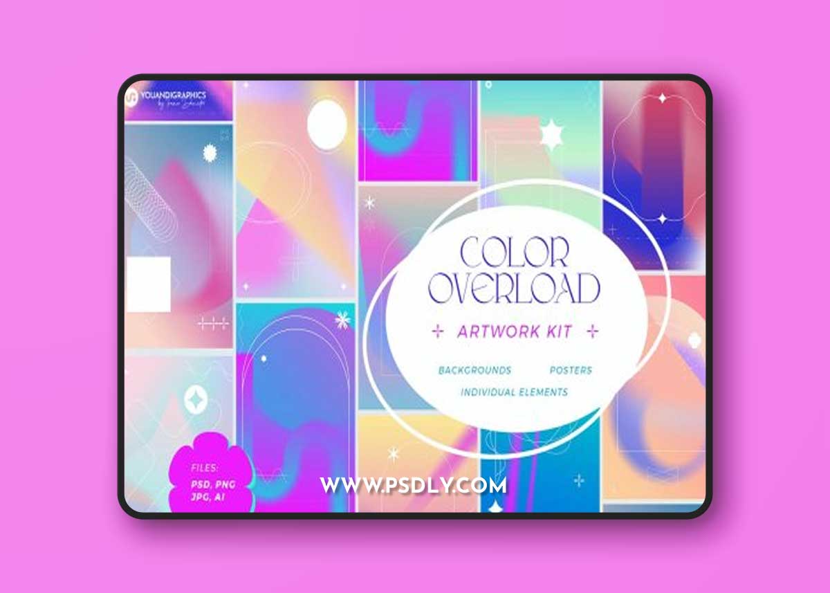 Color Overload Gradients Artwork Kit 1 Color Overload Gradients Artwork Kit
