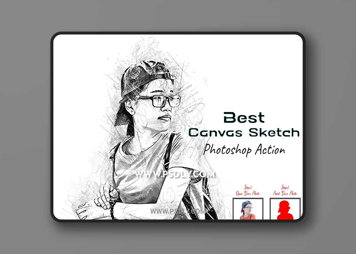 CreativeMarket - Best Canvas Sketch Photoshop Action 7199172 1 CreativeMarket - Best Canvas Sketch Photoshop Action 7199172