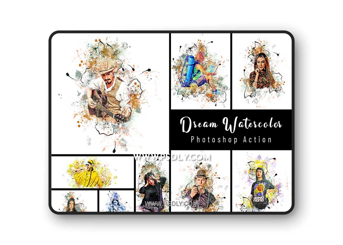 CreativeMarket - Dream Watercolor Photoshop Action 7251794 1 CreativeMarket - Dream Watercolor Photoshop Action 7251794