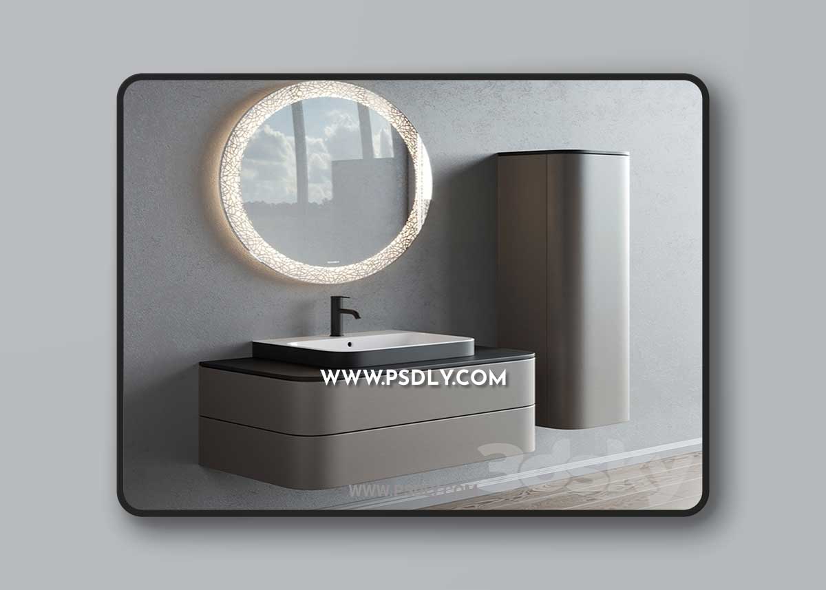 Duravit HAPPY D.2 PLUS | Single vanity unit 3D Model 1 Duravit HAPPY D.2 PLUS | Single vanity unit 3D Model