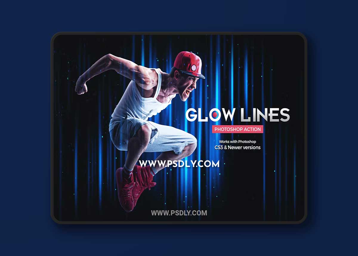 Glow Lines Photoshop Action 1 Glow Lines Photoshop Action