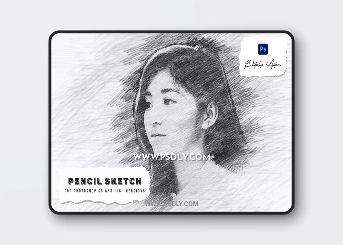 Hand Drawing Pencil Sketch Photoshop Action 1 Hand Drawing Pencil Sketch Photoshop Action