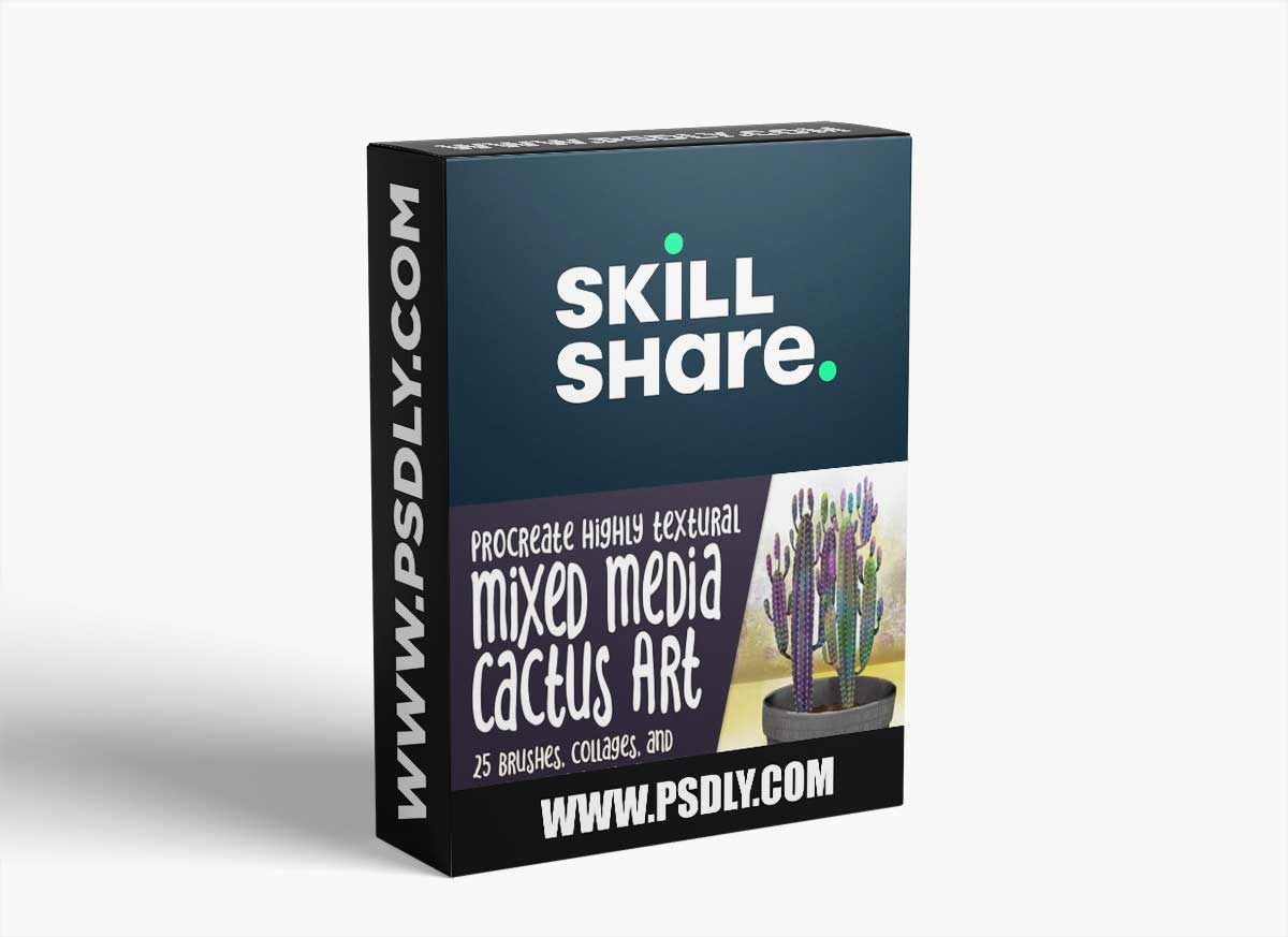 Procreate Highly Textural Mixed Media Cactus Art Including 25 Brushes and Mixed Media Assets 1 Procreate Highly Textural Mixed Media Cactus Art Including 25 Brushes and Mixed Media Assets