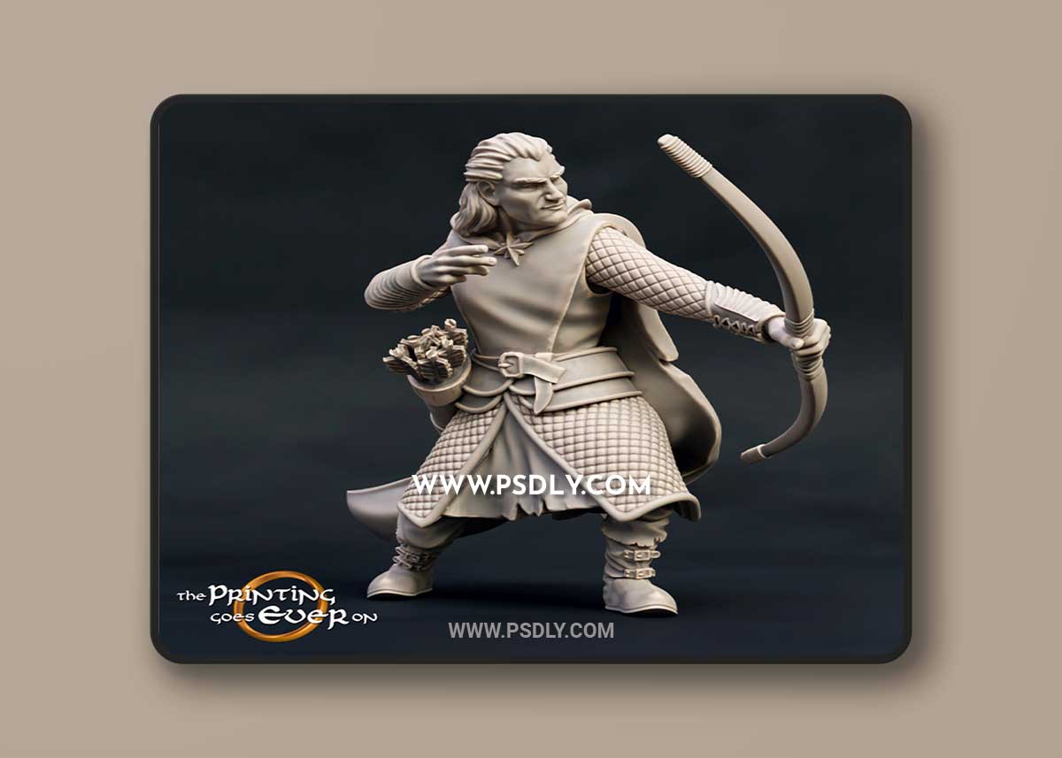 Ranger with Bow Version B 3D Print Model 1 Ranger with Bow Version B 3D Print Model