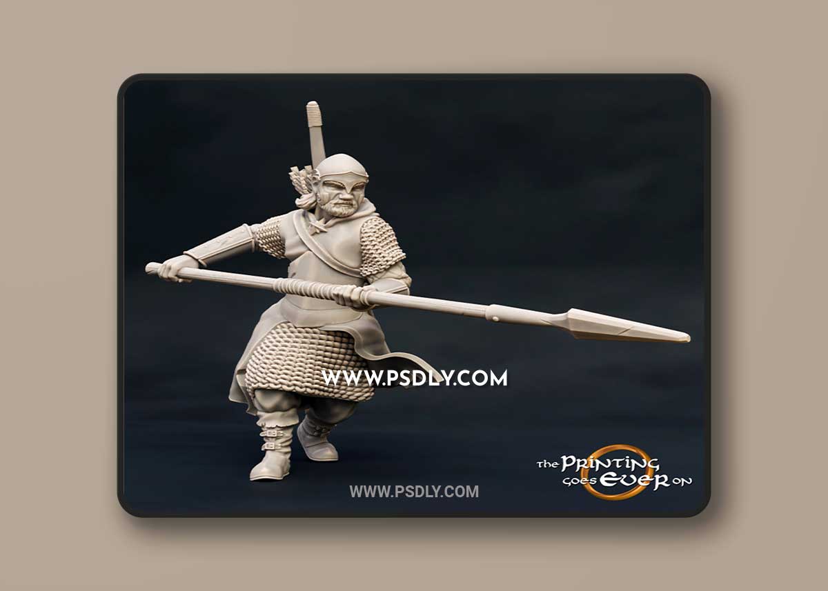 Ranger with Spear Version A 3D Print Model 1 Ranger with Spear Version A 3D Print Model