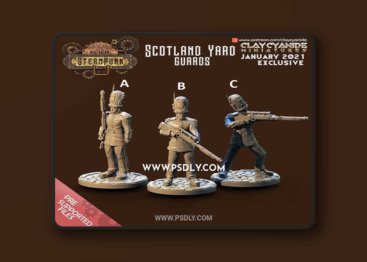 Scotland Yard Guards 3D Print Model 1 Scotland Yard Guards 3D Print Model