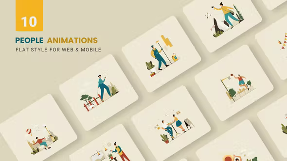 Videohive People Activities Animations - Flat Concept 37911237 1 Videohive People Activities Animations - Flat Concept 37911237
