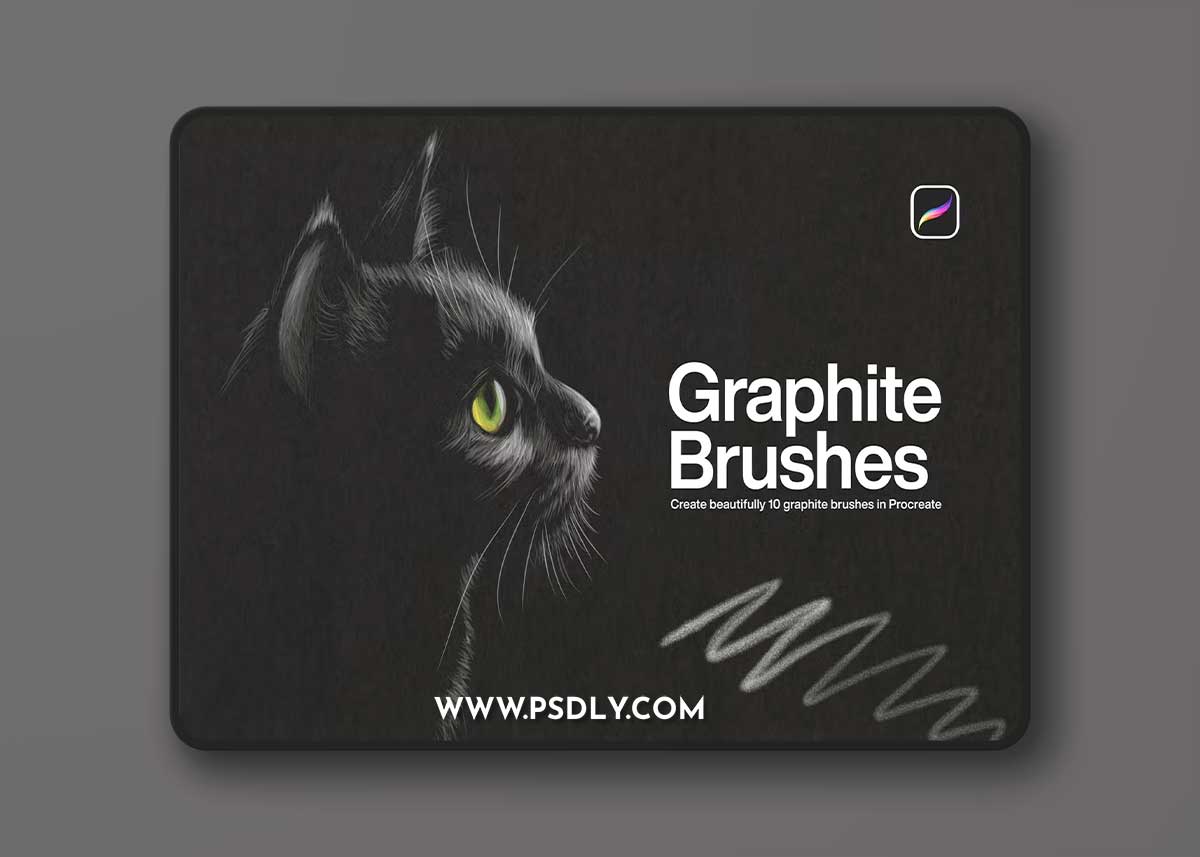 10 Graphite Brushes Procreate 4NVUE4M 1 10 Graphite Brushes Procreate 4NVUE4M