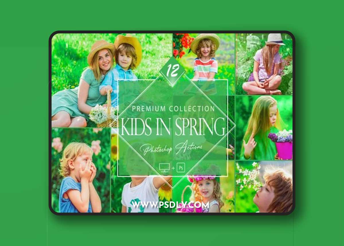 12 Kids in Spring Photoshop Actions 1 12 Kids in Spring Photoshop Actions