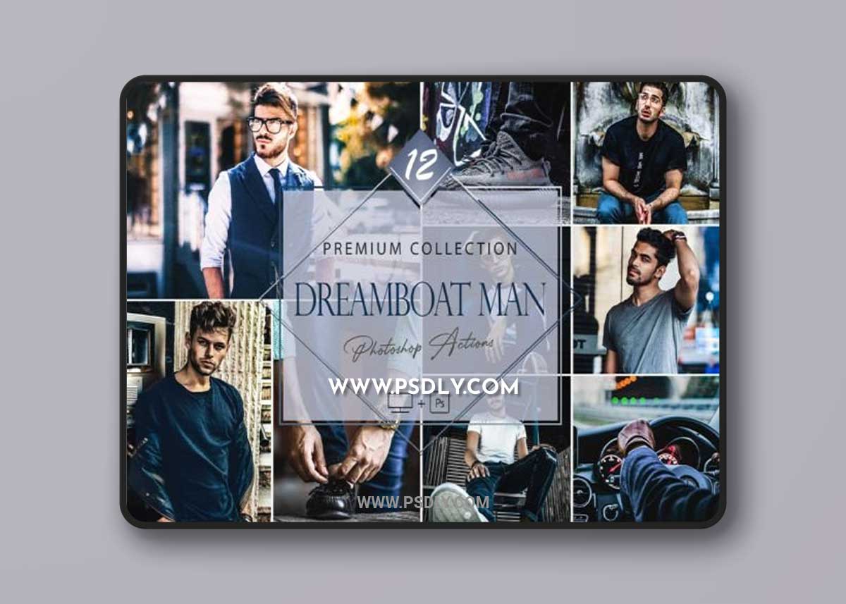 12 Photoshop Actions, Dreamboat Man Ps 1 12 Photoshop Actions, Dreamboat Man Ps