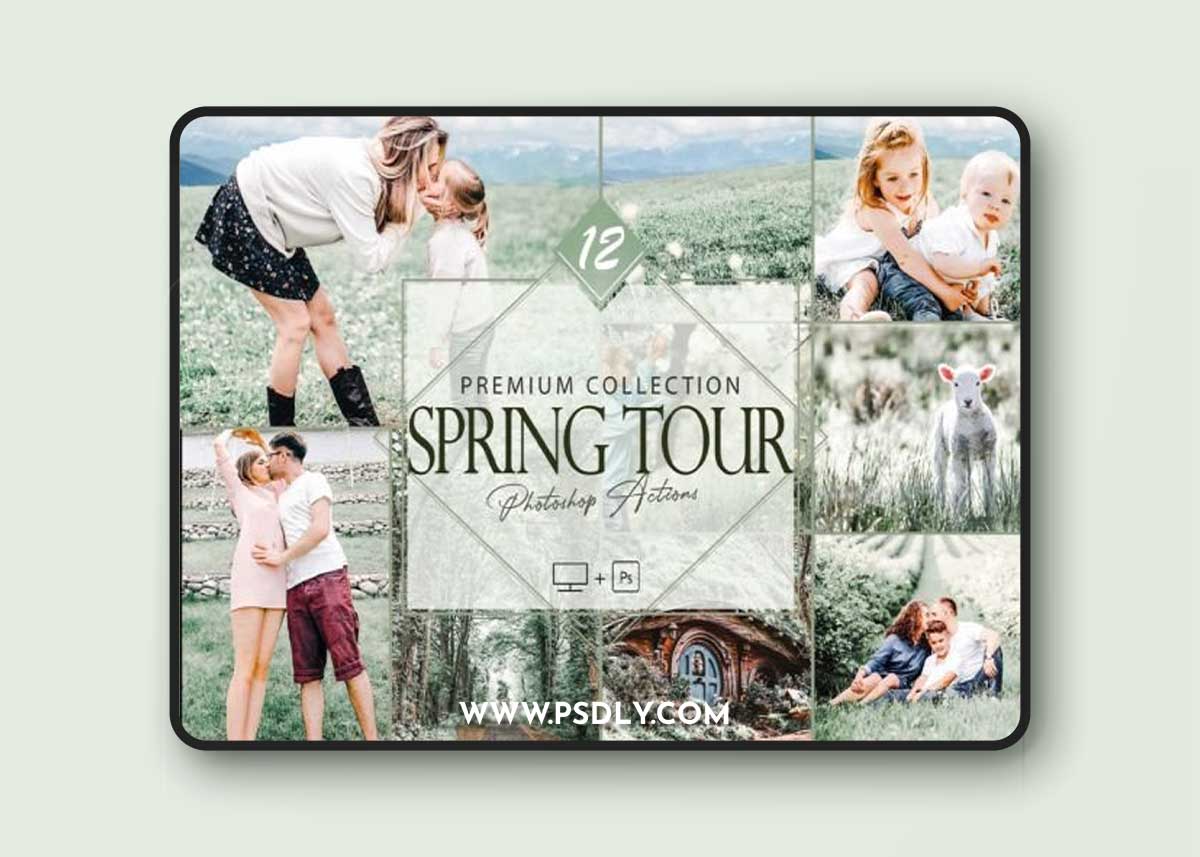 12 Spring Tour Photoshop Actions 1 12 Spring Tour Photoshop Actions