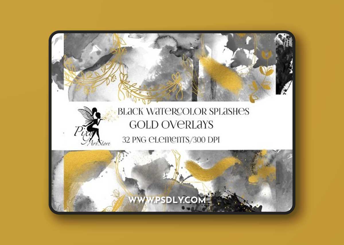 32 PNG Black and Gold Clipart 1 32 PNG Black and Gold Clipart