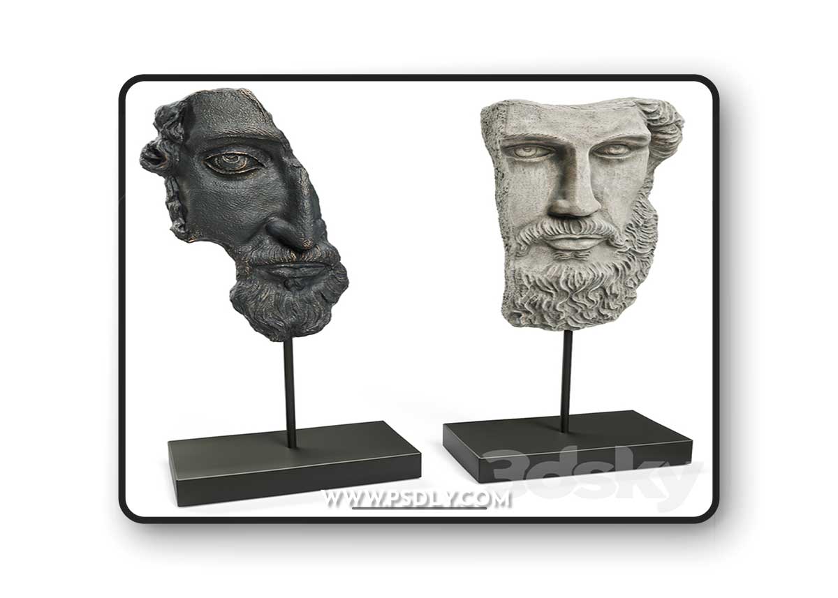 ANCIENT GREEK SCULPTURE POSEIDON and ZEUS 3D Model 1 ANCIENT GREEK SCULPTURE POSEIDON and ZEUS 3D Model