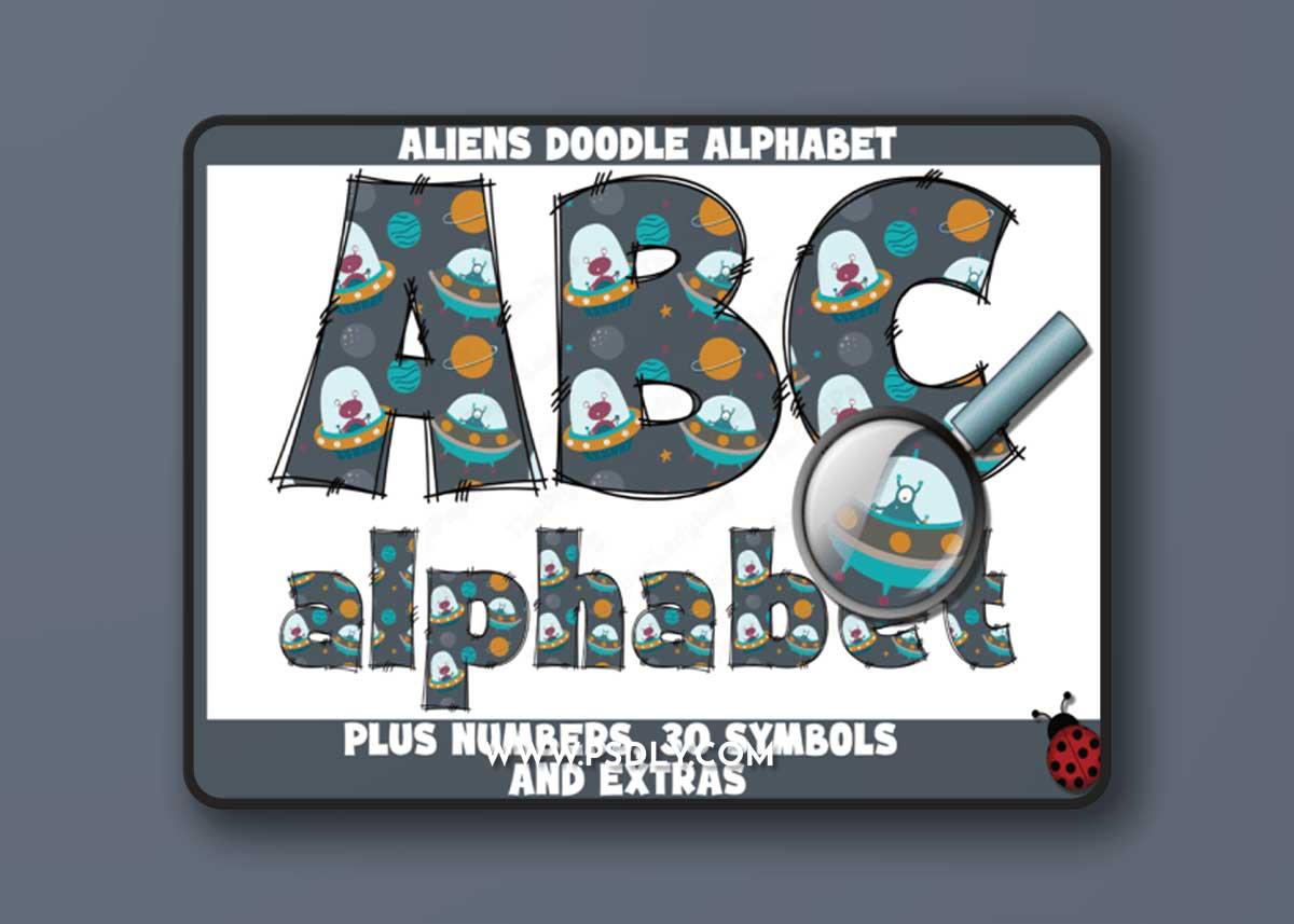 Aliens 2 Doodle Alphabet 1 Aliens 2 Doodle Alphabet