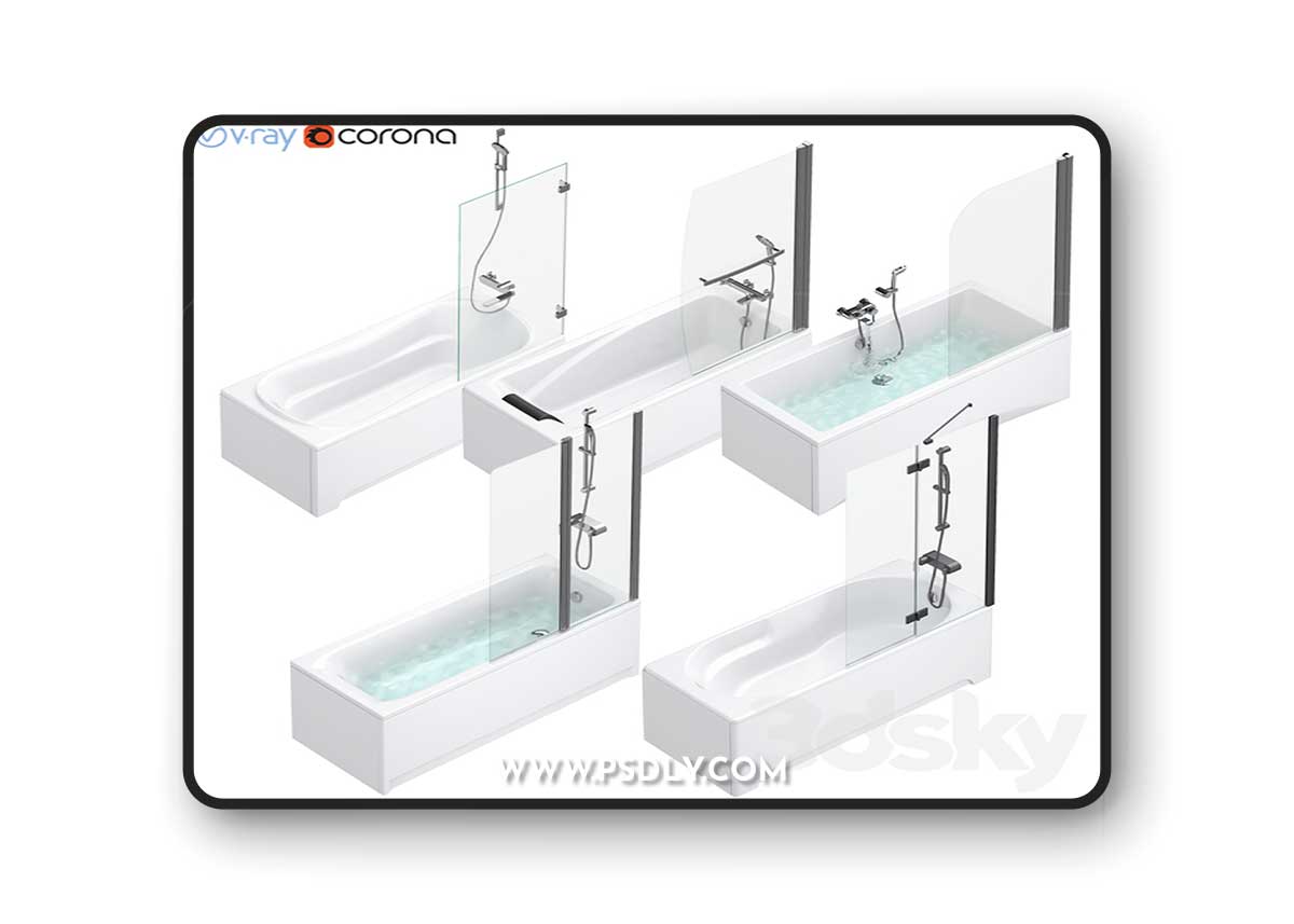 Bath and shower curtains Villeroy & Boch, Sanitana, Roca, Ideal and Cersanit set 95 1 Bath and shower curtains Villeroy & Boch, Sanitana, Roca, Ideal and Cersanit set 95