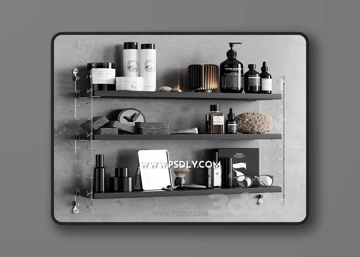 Bathroom Accessories 6 3D Model 1 Bathroom Accessories 6 3D Model