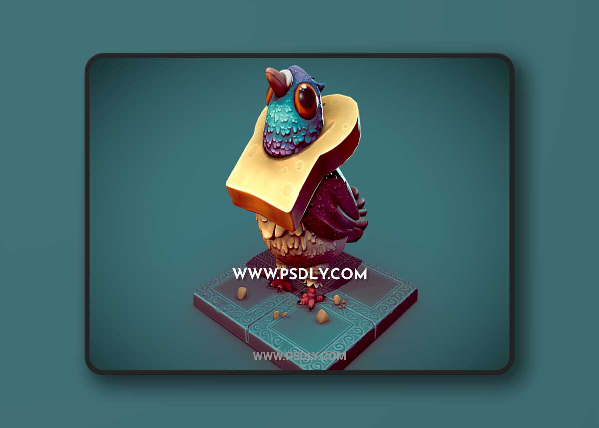 Bread Head Pigeon 3D STL 1 Bread Head Pigeon 3D STL