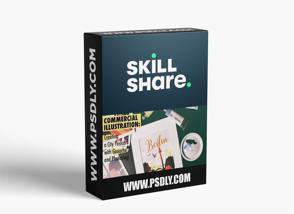 Commercial Illustration: Creating a City Postcard with Gouache and Photoshop 1 Commercial Illustration: Creating a City Postcard with Gouache and Photoshop