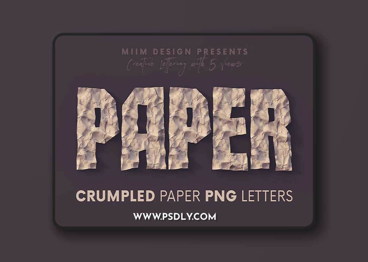 CreativeMarket - Crumpled Paper - 3D Lettering 7136160 1 CreativeMarket - Crumpled Paper - 3D Lettering 7136160