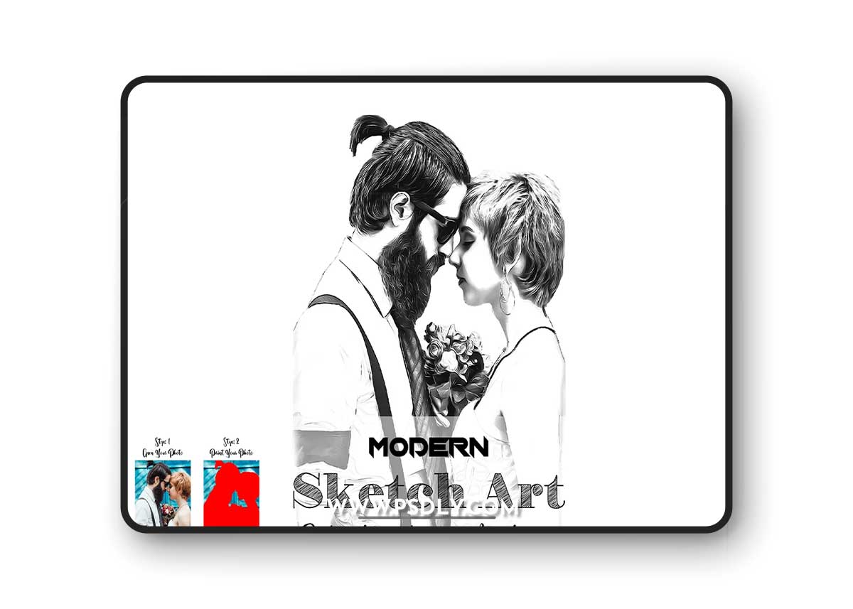CreativeMarket - Modern Sketch Art PS Action 7305151 1 CreativeMarket - Modern Sketch Art PS Action 7305151