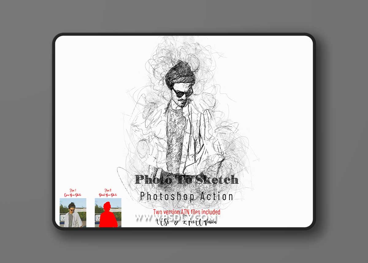 CreativeMarket - Photo To Sketch Photoshop Action 7315002 1 CreativeMarket - Photo To Sketch Photoshop Action 7315002